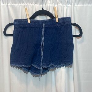 Blue Drawstring Shorts